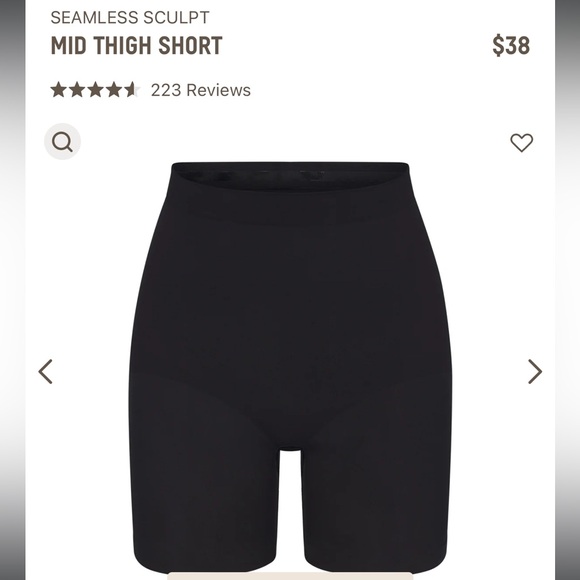 SKIMS Sculpt Short Mid Thigh 2X/3X - Picture 2 of 8